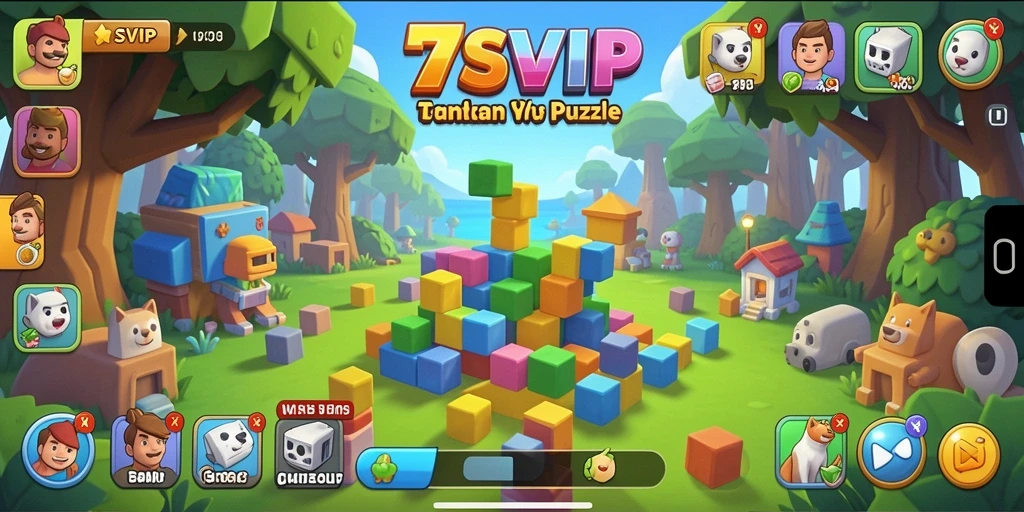 Tampilan gameplay puzzle seru dari 7SVIP.