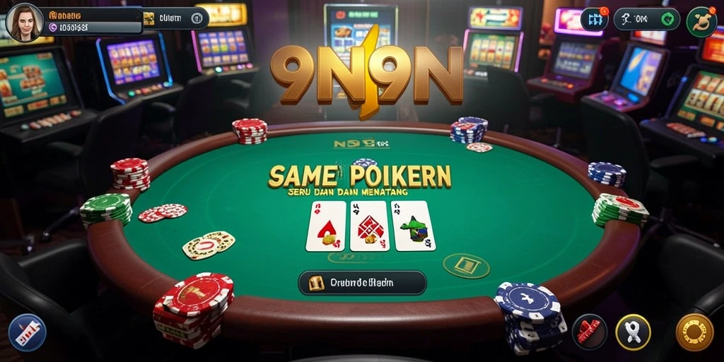 Screenshot gameplay poker yang menegangkan dan seru di 9N9N.