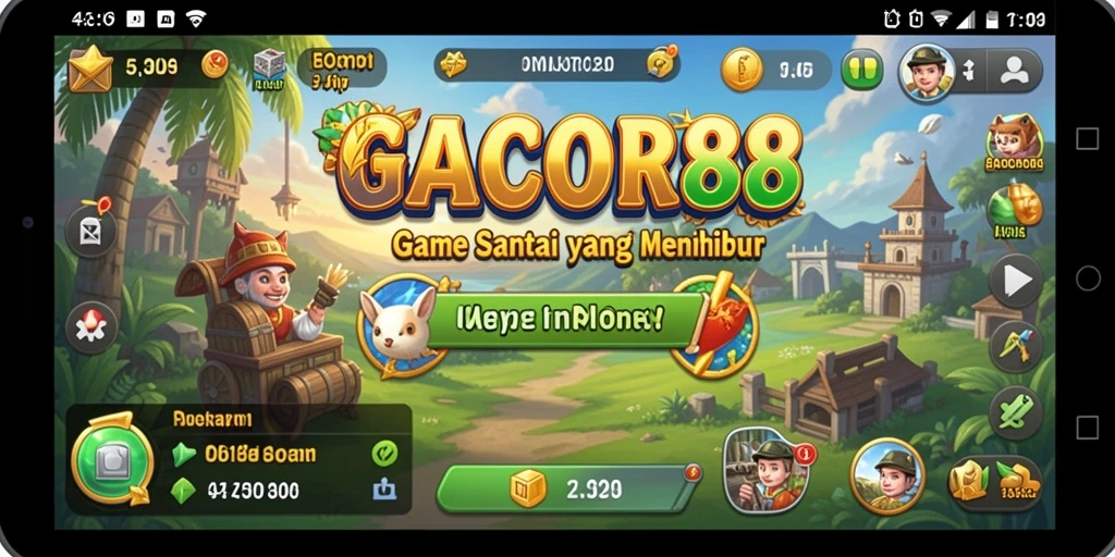 Tampilan gameplay GACOR88 yang ceria dan mengasyikkan.