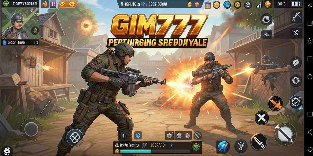 Tampilan gameplay GIM777 dengan aksi pertempuran yang mendebarkan.