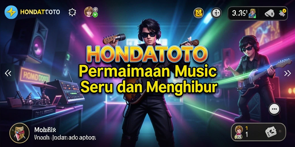 Tampilan gameplay HONDATOTO yang menarik dengan berbagai pilihan lagu.