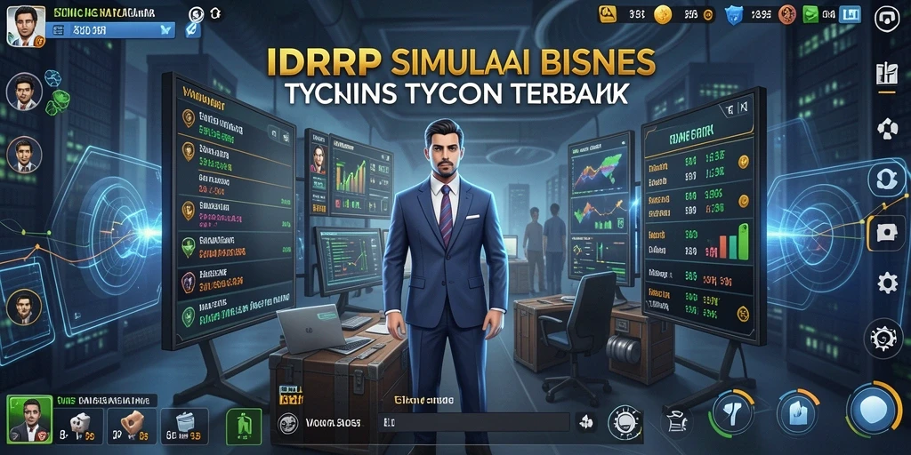 Tangkapan layar IDRRP menampilkan gameplay seru dalam membangun bisnis Tycoon.