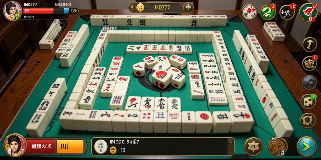 Tampilan gameplay seru dalam game Mahjong IND777.