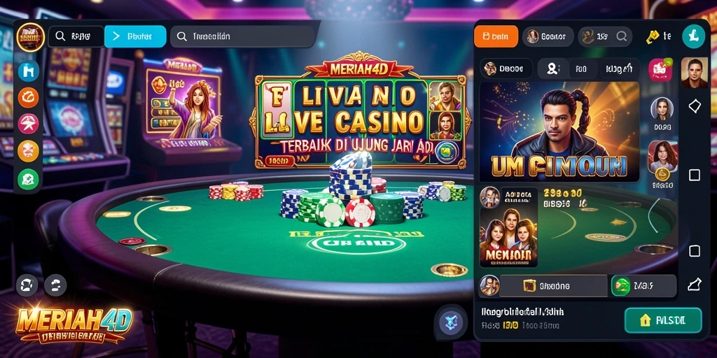 Tampilan gameplay Live Casino yang menarik dan interaktif di MERIAH4D.