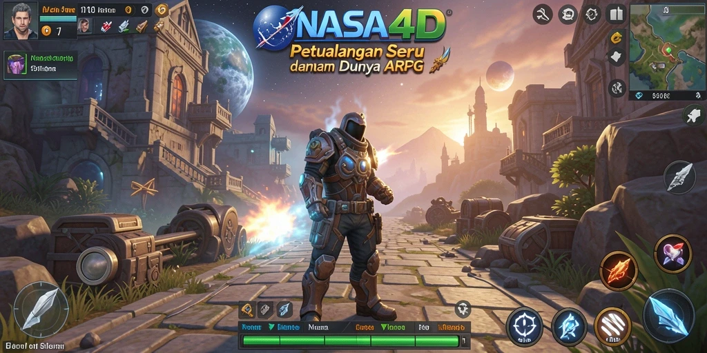 Tampilan gameplay seru dalam NASA4D dengan pertarungan yang mendebarkan.