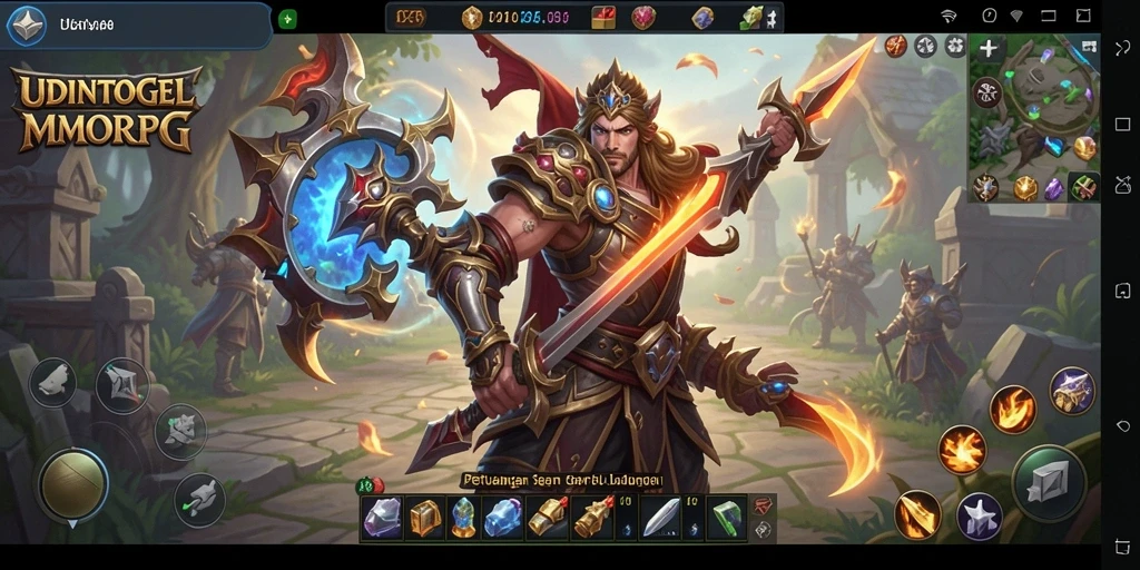Screenshot gameplay UDINTOGEL menampilkan aksi pertempuran yang mendebarkan.