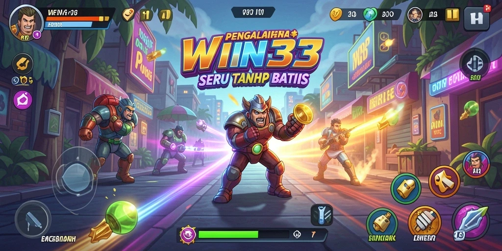 Screenshot WIN33 menampilkan aksi seru dalam gameplay Arcade.