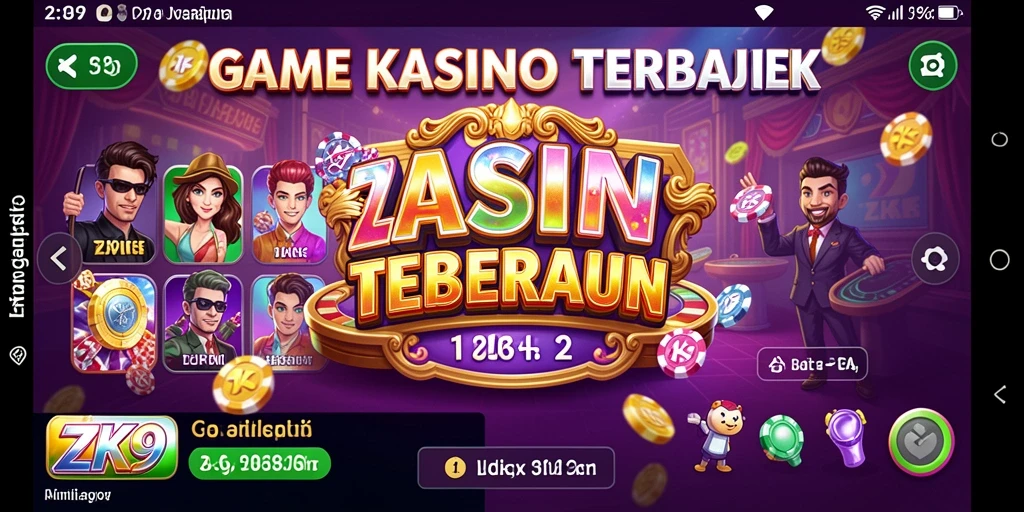 Screenshot ZK9 menampilkan gameplay Kasino yang seru dan interaktif.